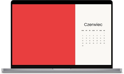 Tapeta z kalendarzem czerwiec 2025
