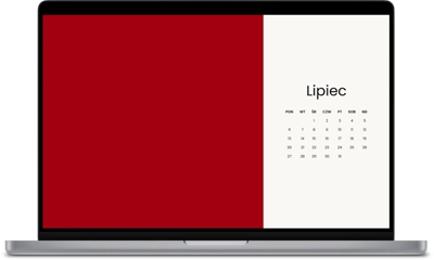 Tapeta kalendarz lipiec 2026