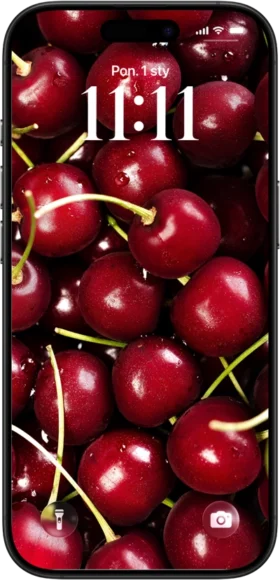 Tapeta na telefon z czereśniami
