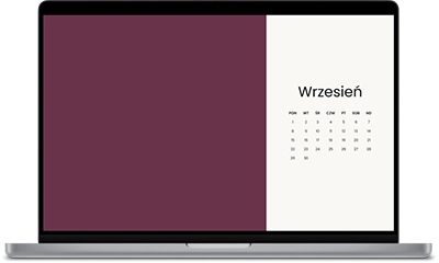 tapeta z kalendarzem wrzesień 2025