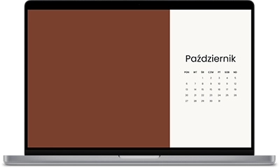 tapeta z kalendarzem październik 2025