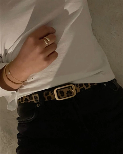 Pasek w panterkę inspiracja