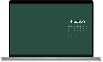 Tapeta z kalendarzem grudzień 2025