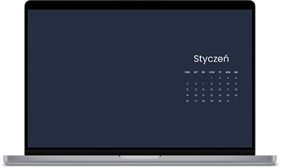 Tapeta z kalendarzem styczeń 2026