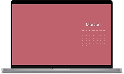 Tapeta z kalendarzem marzec 2026