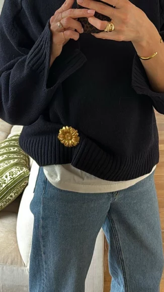 Broszka ze słonecznikiem