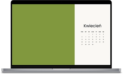 Tapeta kalendarz kwiecień 2026