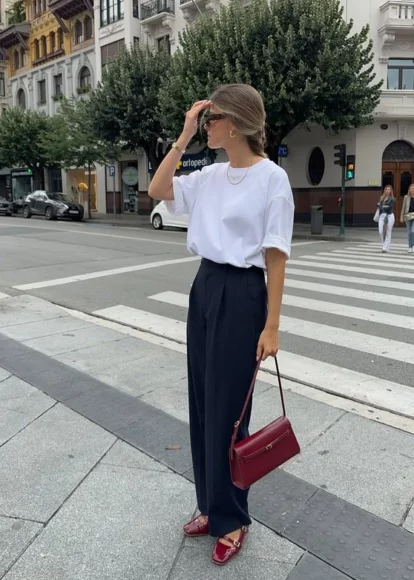 Stylizacja z koszulką oversize 2